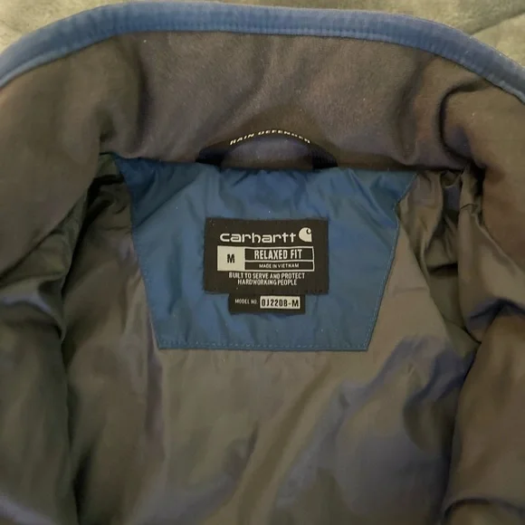 Carhartt Mens Rain Defender Relaxed Fit Lightweight Insulated Jacket - Picture 4 of 6